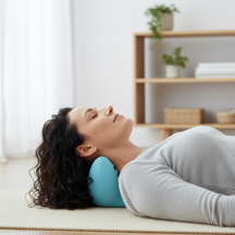 Almofada de Pescoço Ergonômica Auxiliar de Relaxamento e Massagem Cervical