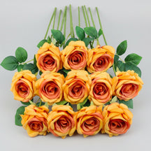 Mothers Day Artificial Flowers Rose Bouquet Red Roses Decor