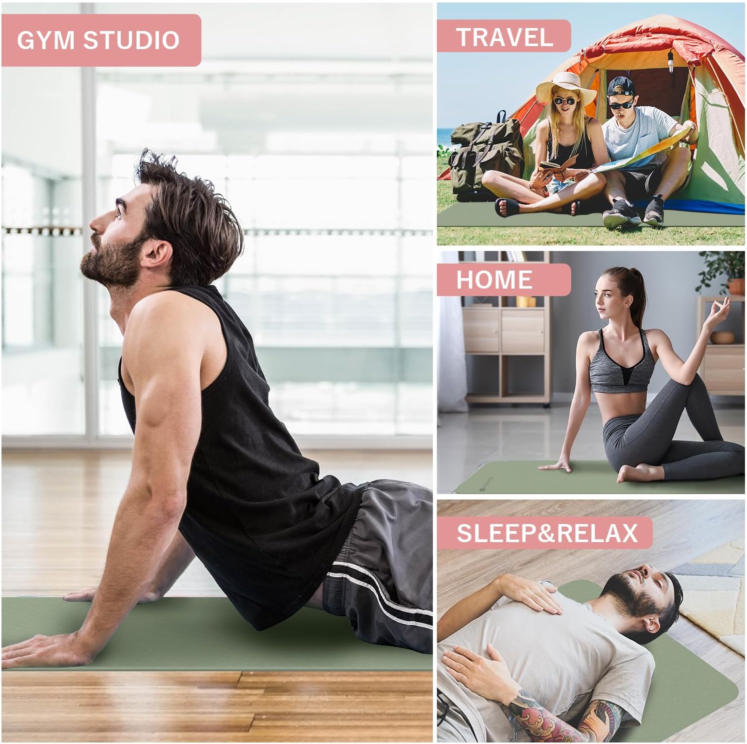 Tapete de yoga dobrável