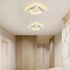 Luminária de Teto LED Quadrada Moderna | Plafon Geométrico Minimalista