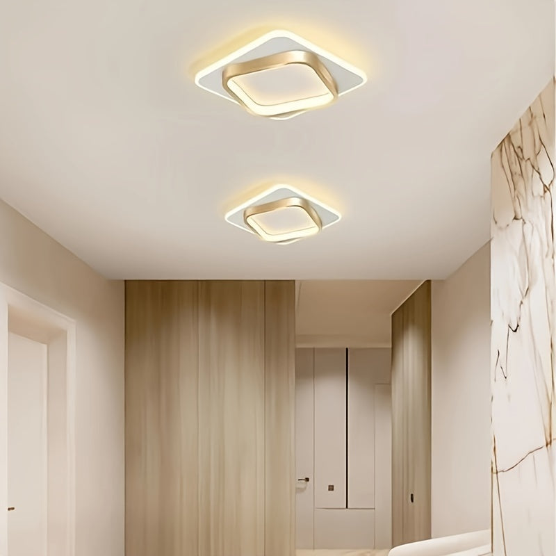 Luminária de Teto LED Quadrada Moderna | Plafon Geométrico Minimalista