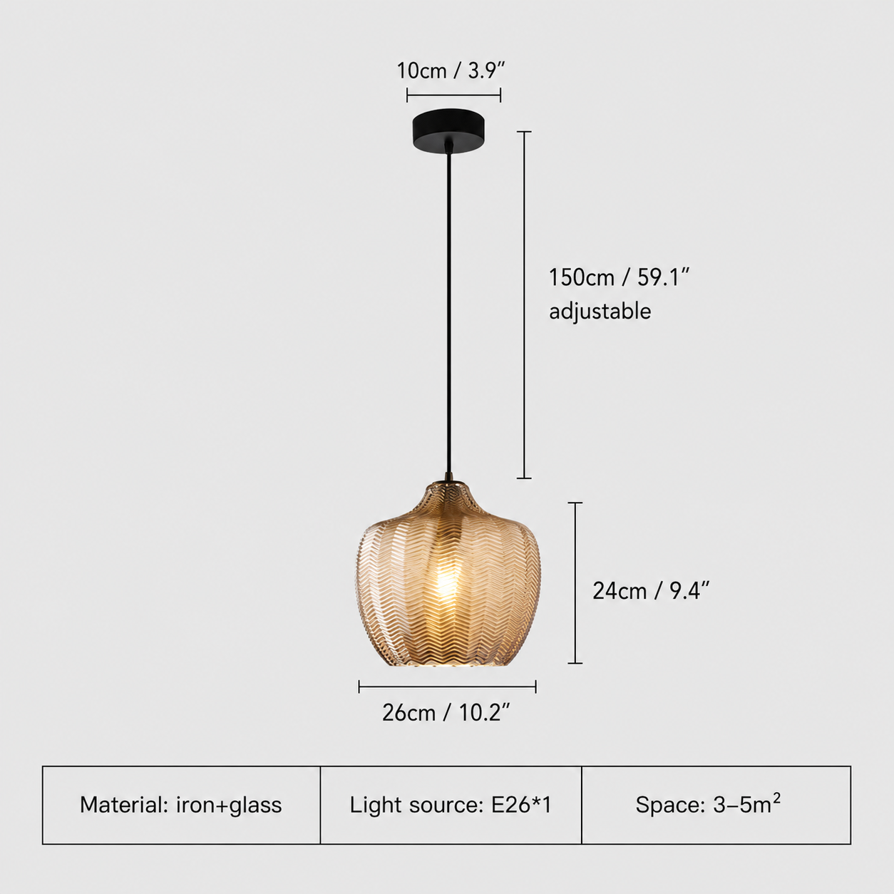 Amber Glass Pendant Light – pendant light image 6