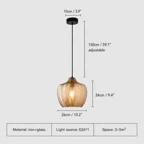 Amber Glass Pendant Light – pendant light image 6