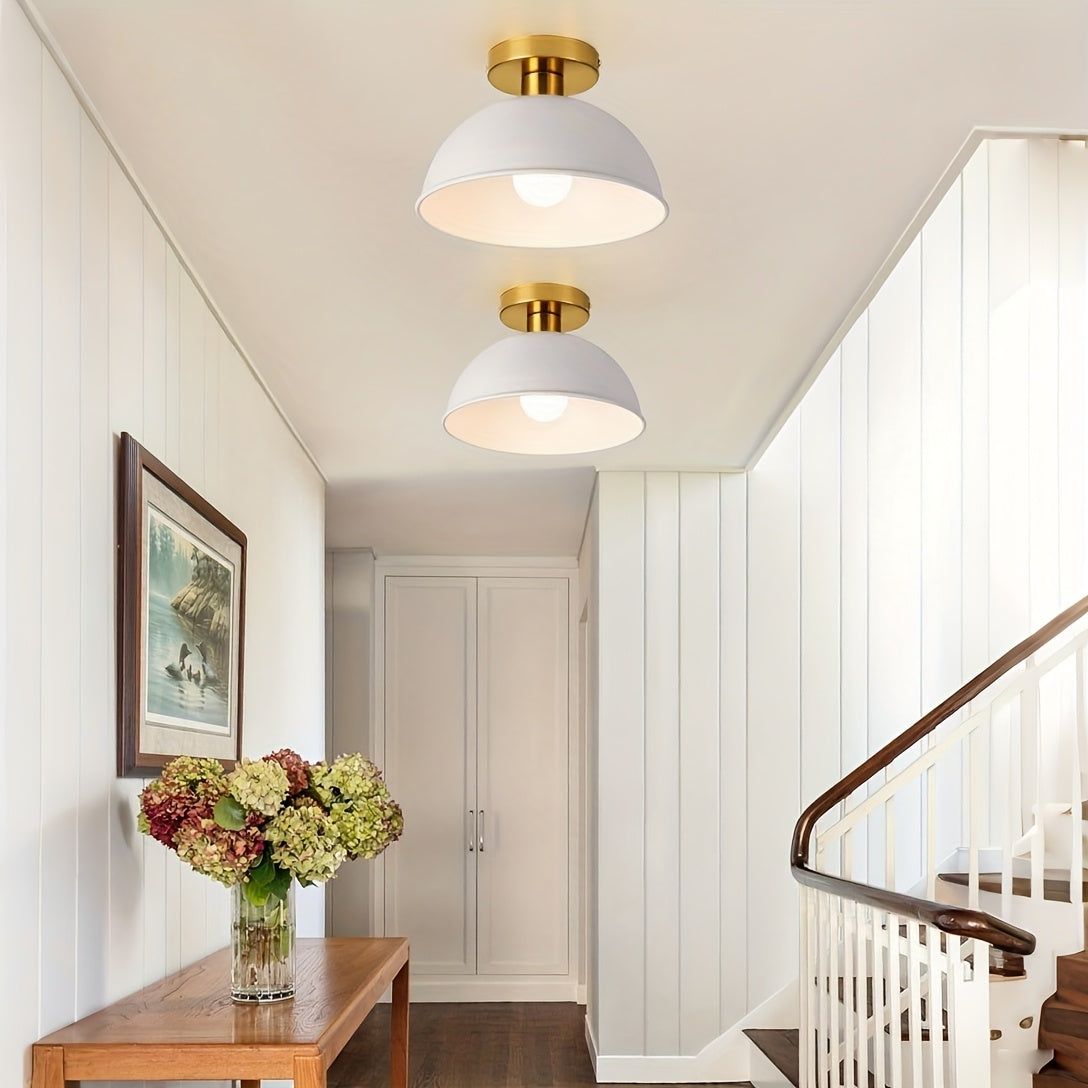 Modern Semi-Flush Ceiling Lamp | Matte Metal Finish