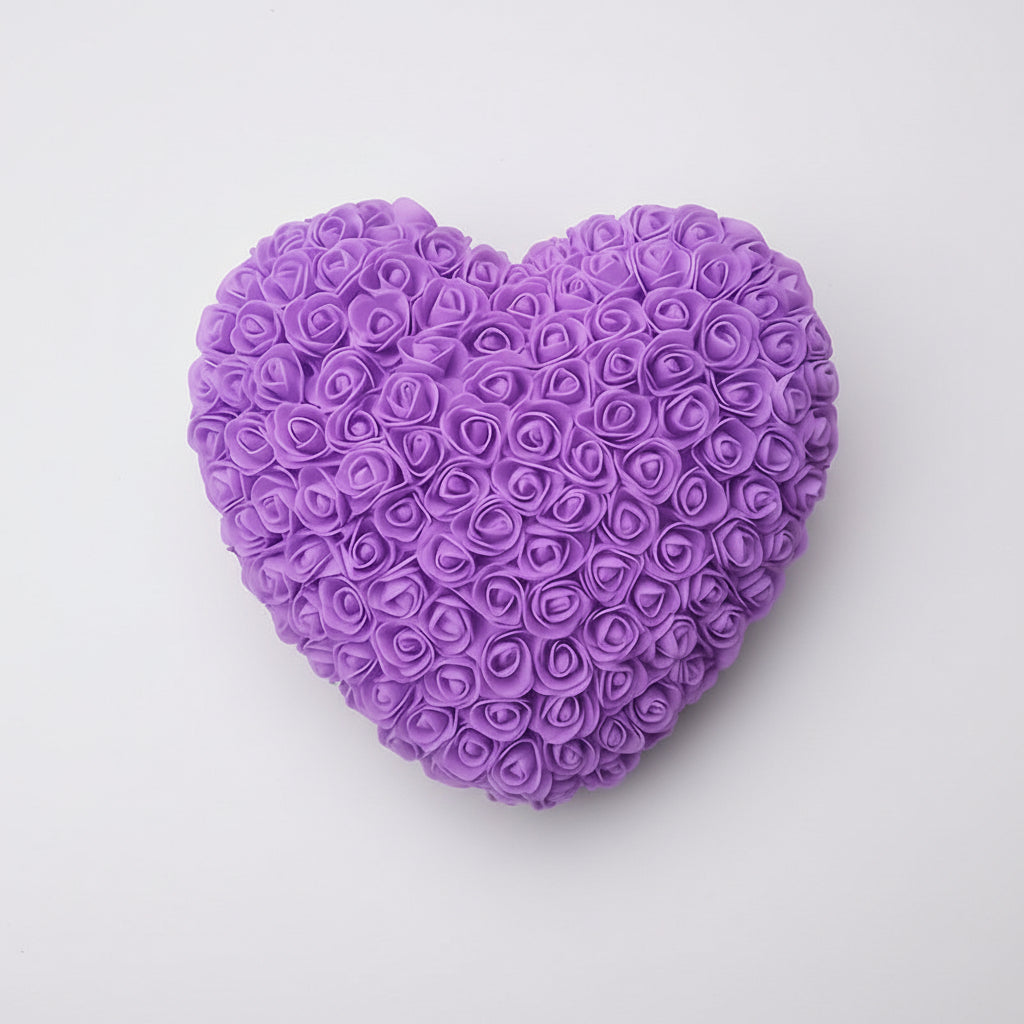 Presente de Dia das Mães Coração de Rosa Decoração de Mesa de Flor Artificial