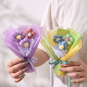 Buquê de Flores para Presente de Dia das Mães Mini Buquê de Tecido Artesanal