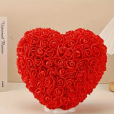 Presente de Dia das Mães Coração de Rosa Decoração de Mesa de Flor Artificial