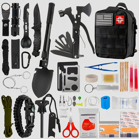 Tactical Survival Gear Backpack Multi Tool First Aid Kit