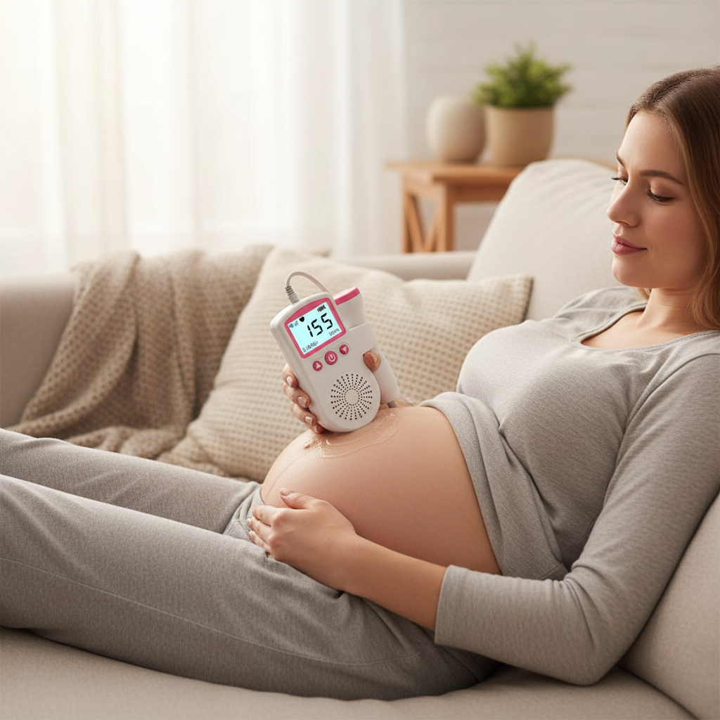 Dispositivo Portátil de Monitoramento de Frequência Cardíaca Fetal com Visor Digital