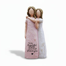 Mothers Day Figurine Mom Daughter Love Sculpture Gift Decor