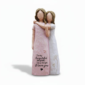 Mothers Day Figurine Mom Daughter Love Sculpture Gift Decor
