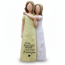 Mothers Day Figurine Mom Daughter Love Sculpture Gift Decor