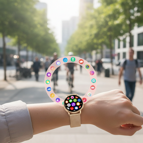 Smartwatch Rastreador de Fitness com Monitoramento de Frequência Cardíaca