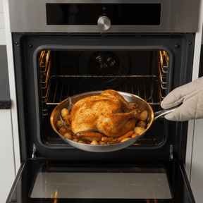 Frigideira de Aço Inoxidável com Revestimento Antiaderente de Titânio