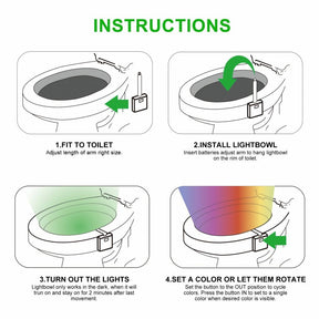 Luz noturna de LED para vaso sanitário