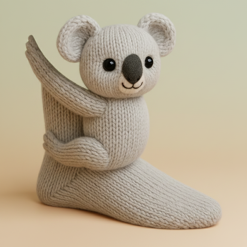 Meias Divertidas com Design de Bichinhos Fofos em Tricô