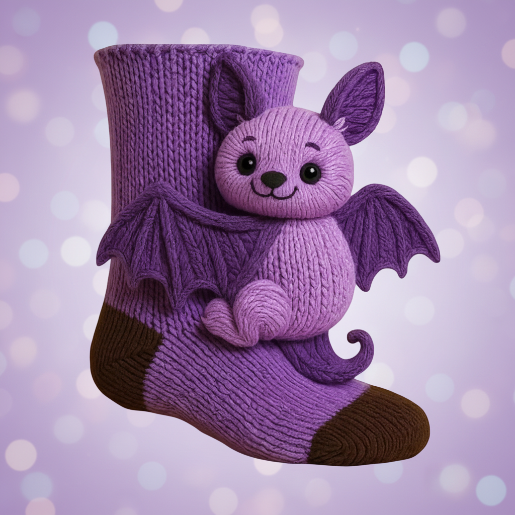 Meias Divertidas com Design de Bichinhos Fofos em Tricô
