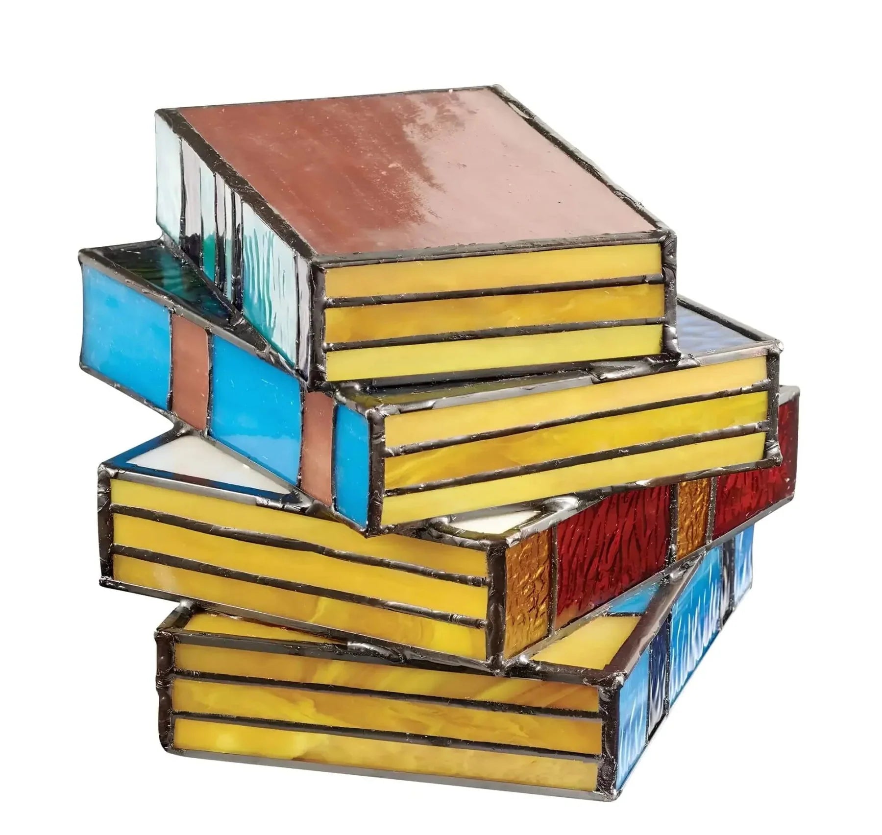 Luminária de Livro em Vitral | Iluminação Artística Artesanal