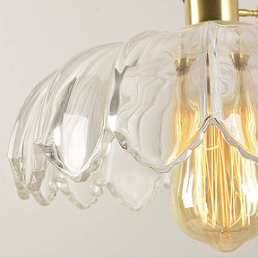 Luminária Pendente de Flores Vintage | Lustre de Vidro Colorido