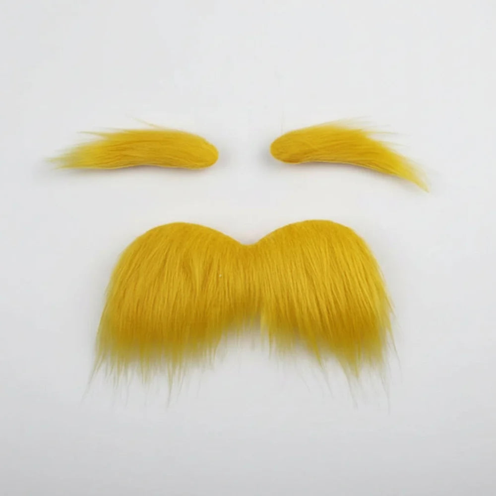 Conjunto de Bigode e Sobrancelhas Adesivas para Fantasia de Halloween