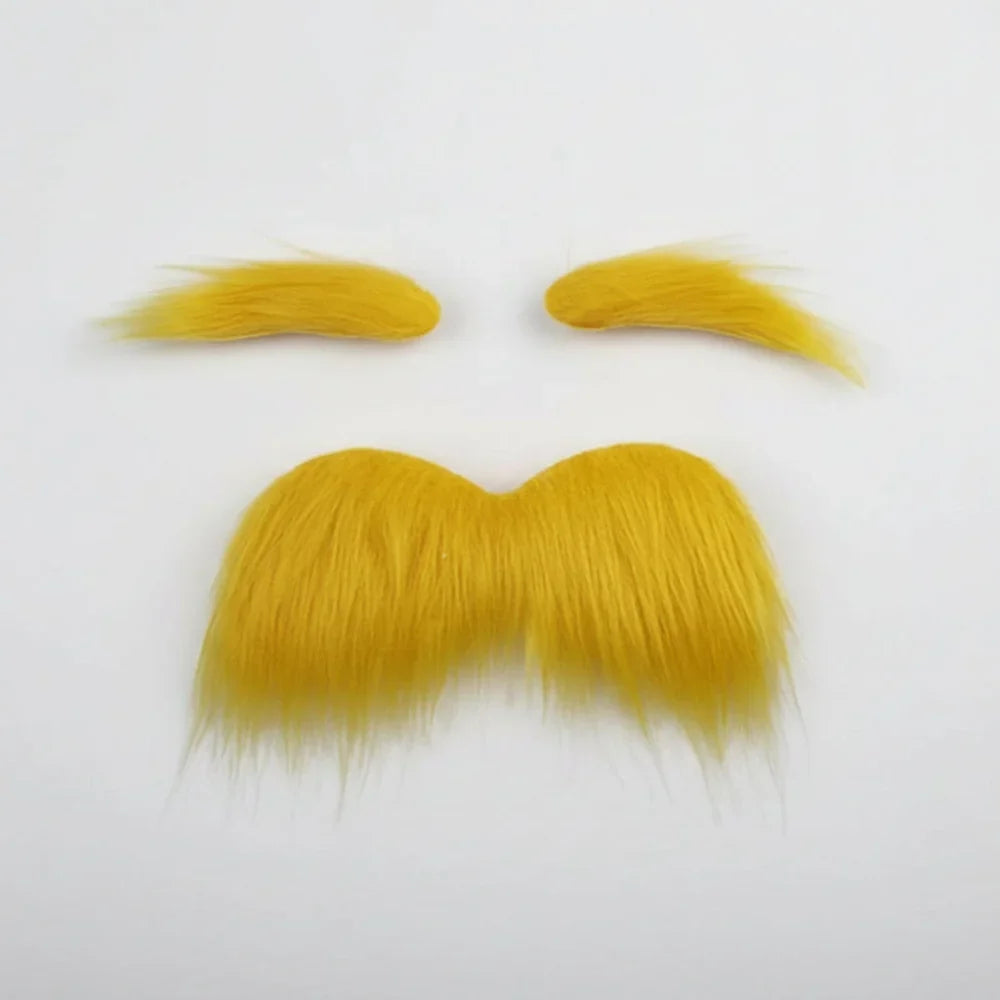 Adhesive Mustache and Eyebrow Costume Set