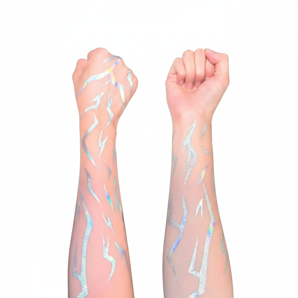 Acessórios de Halloween: Tatuagens Temporárias com Glitter