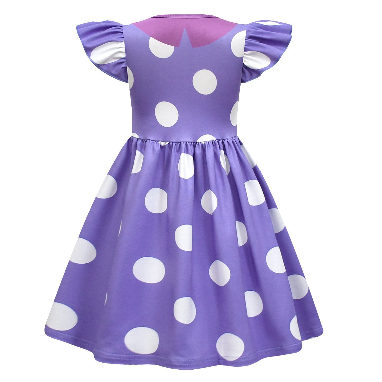 Fantasia de Halloween Infantil Vestido de Bolinhas com Babados para Festa