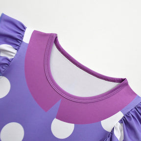 Fantasia de Halloween Infantil Vestido de Bolinhas com Babados para Festa