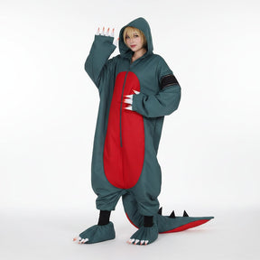 Halloween Costumes Adult Dinosaur Jumpsuit Cosplay Outfit