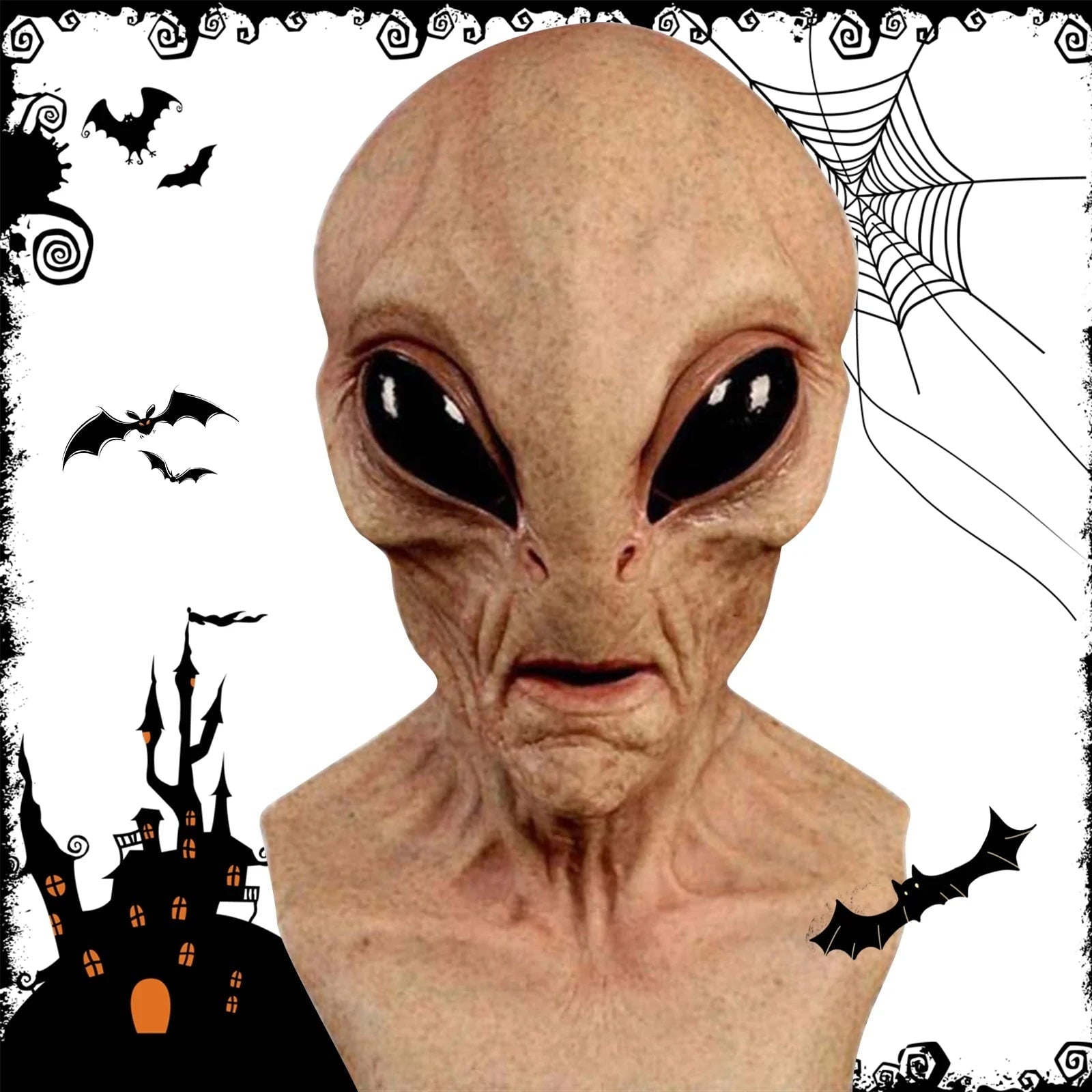 Fantasias de Halloween Máscara de Alienígena Festa Assustadora