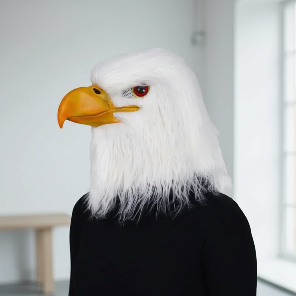 Máscara de Animal para Fantasia de Halloween com Design de Cabeça de Águia