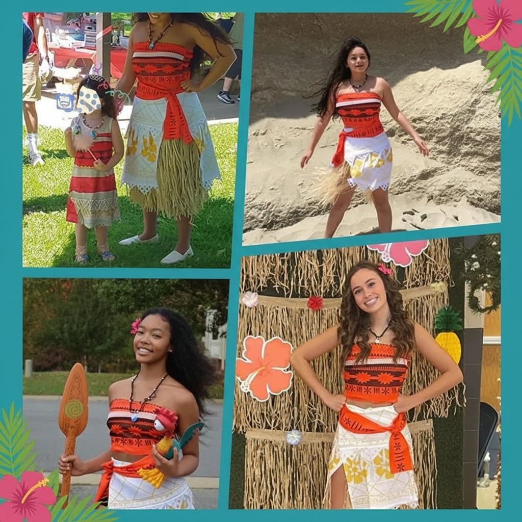 Fantasias de Halloween Cosplay Fantasia de Princesa Tema Tropical