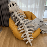 Fantasia de Halloween Esqueleto de Dinossauro de Pelúcia Roupa de Festa Infantil