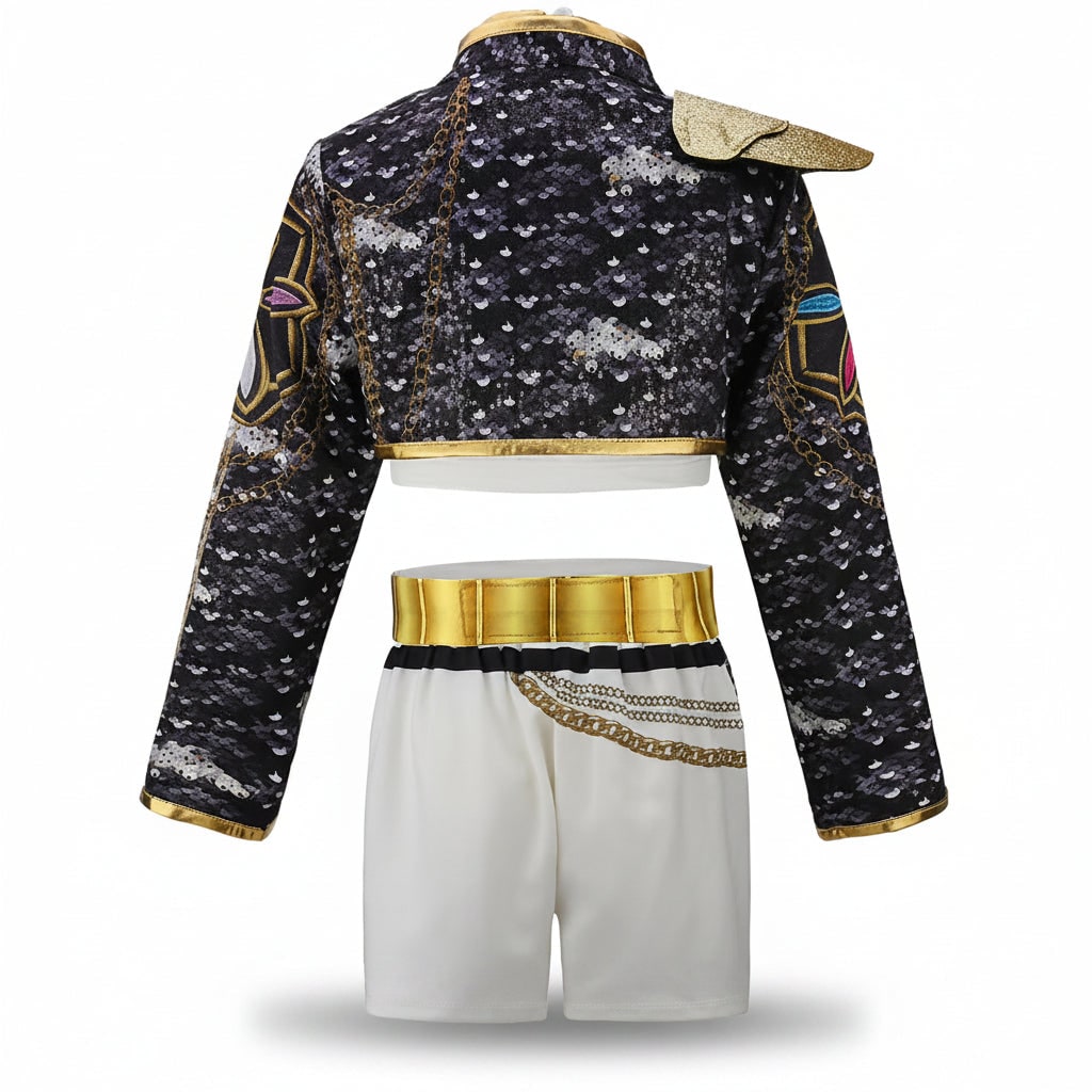 Conjunto de Fantasia de Dança Dourada para Meninas para o Halloween