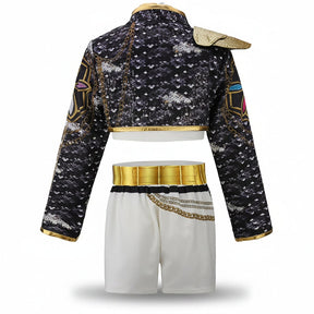 Conjunto de Fantasia de Dança Dourada para Meninas para o Halloween