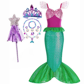 Halloween Costumes Girls Mermaid Dress Costume