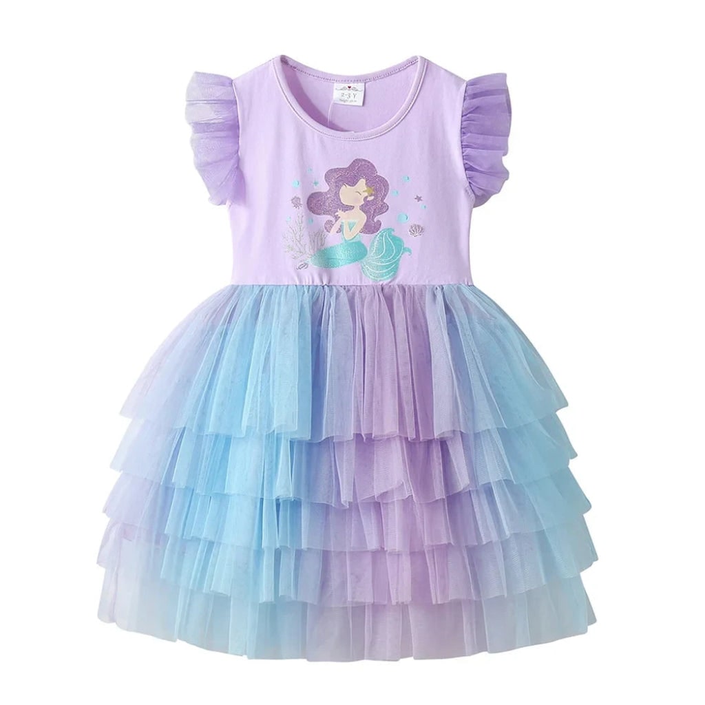 Fantasia de Halloween Infantil Vestido de Tutu de Sereia