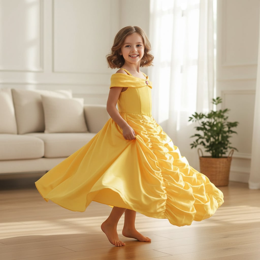 Fantasia de Halloween Infantil Vestido de Princesa Luxo