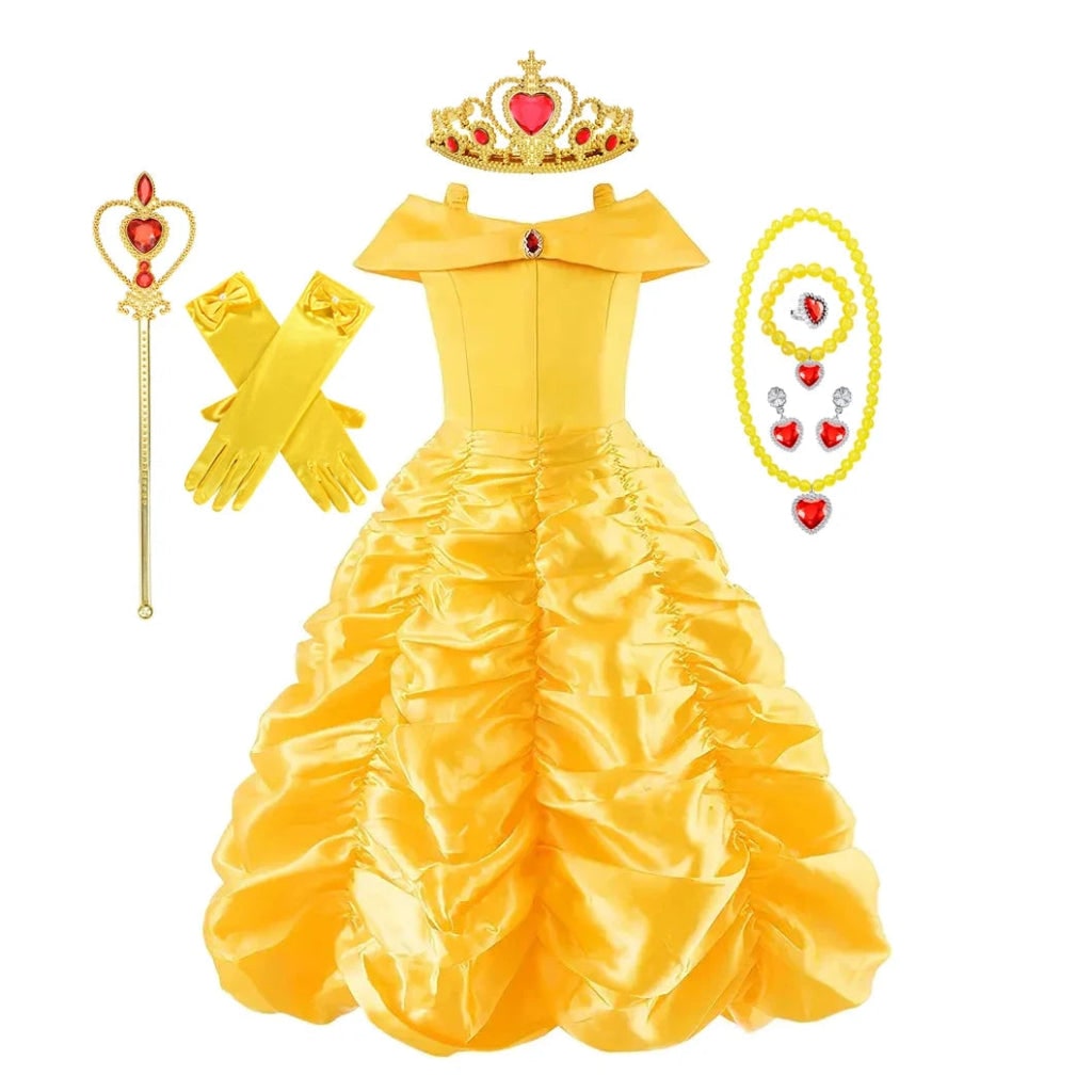 Fantasia de Halloween Infantil Vestido de Princesa Luxo