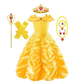 Fantasia de Halloween Infantil Vestido de Princesa Luxo