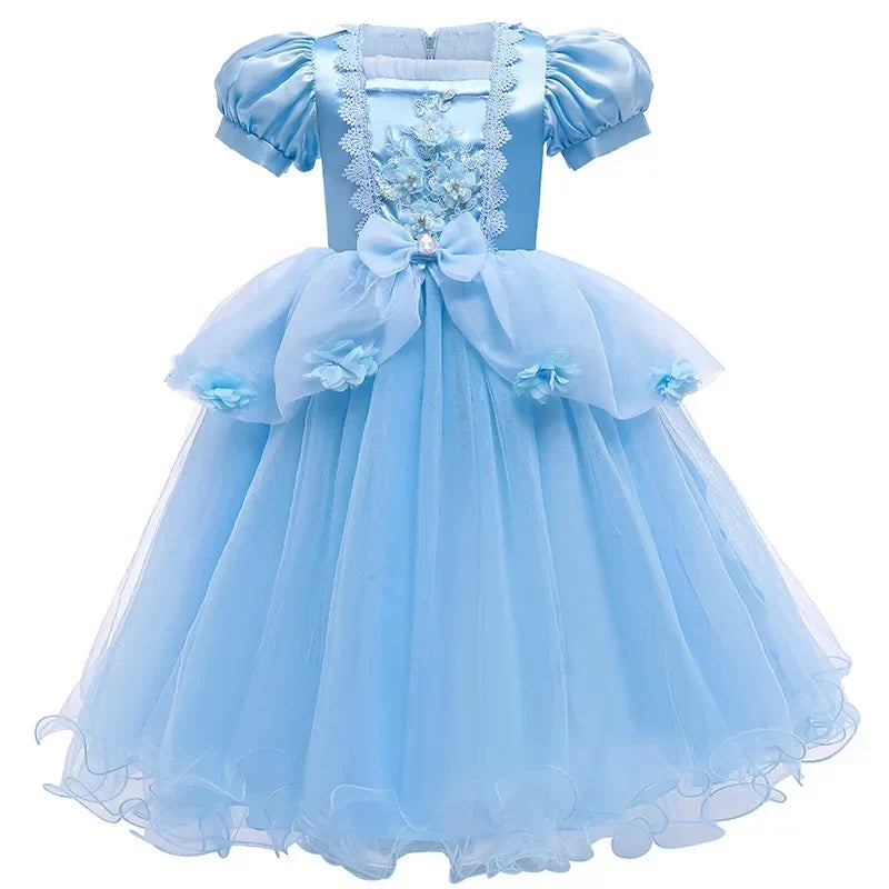 Fantasia de Halloween Infantil Vestido de Princesa Festa de Renda