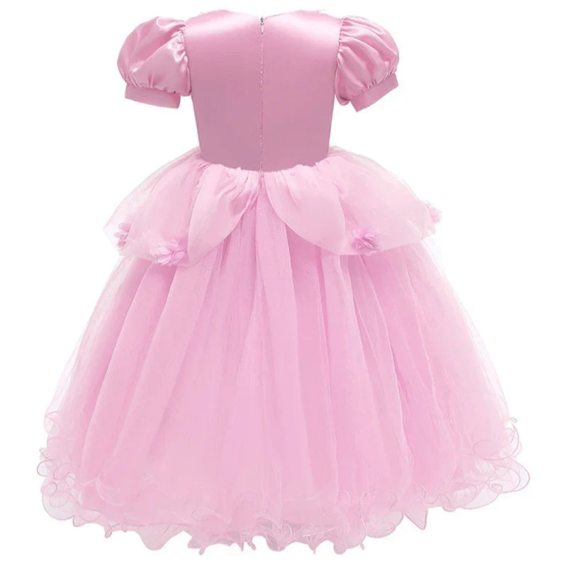 Fantasia de Halloween Infantil Vestido de Princesa Festa de Renda