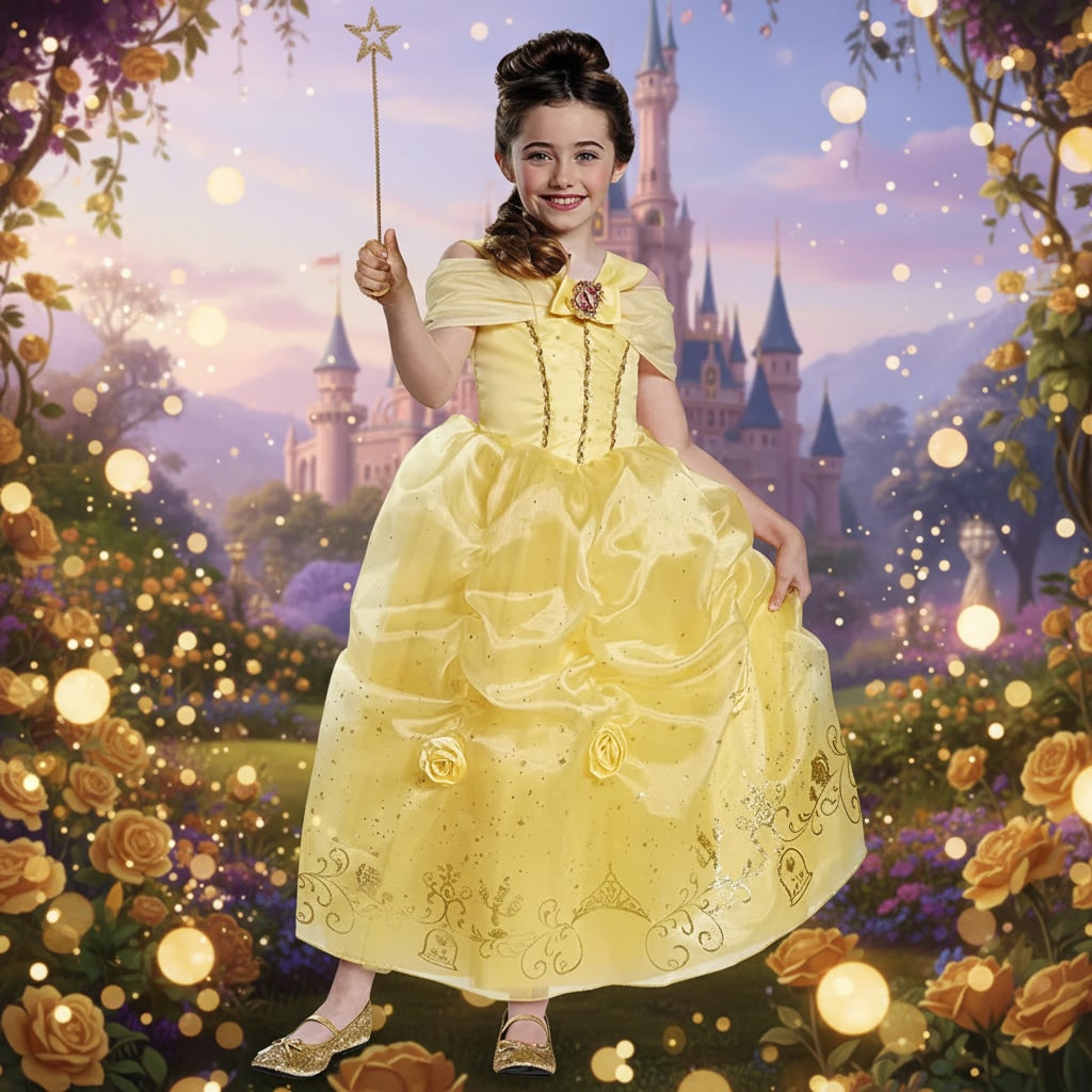 Conjunto de Fantasia de Princesa para Meninas para o Halloween