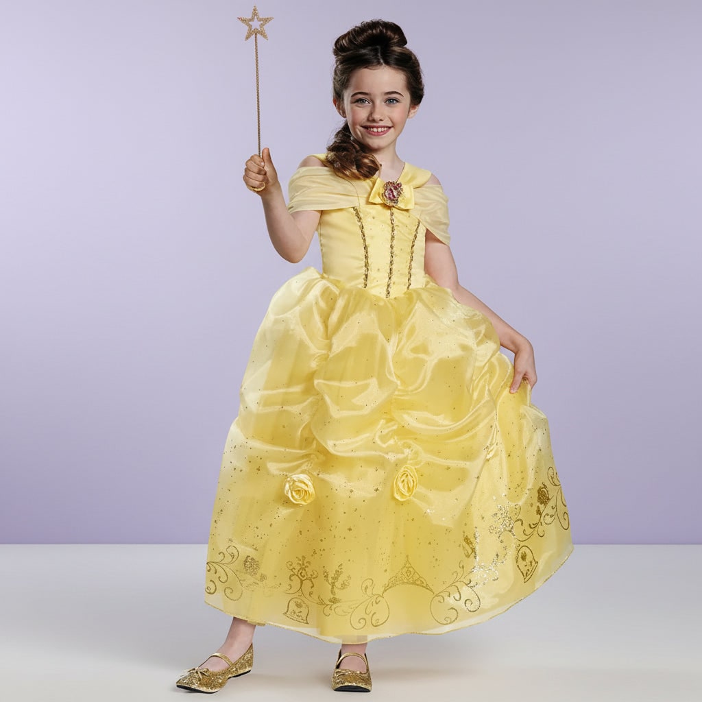 Conjunto de Fantasia de Princesa para Meninas para o Halloween