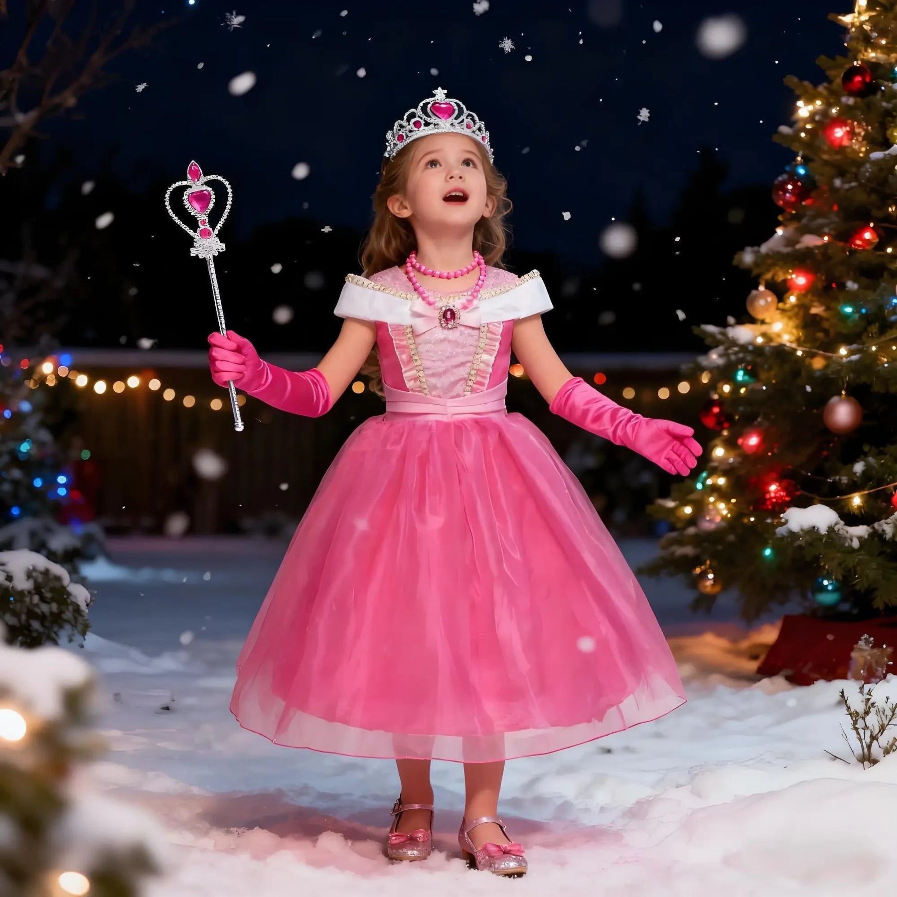 Vestido de Princesa para Festa de Halloween Infantil Feminino
