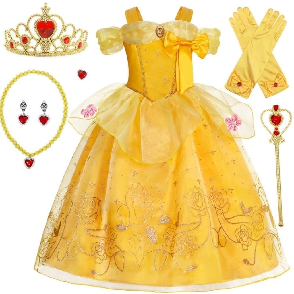 Conjunto de Fantasia de Princesa para Meninas para Festa de Halloween