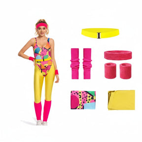 Conjunto de Fantasia de Halloween de Fitness Retrô para Meninas