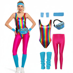 Conjunto de Fantasia de Halloween de Fitness Retrô para Meninas