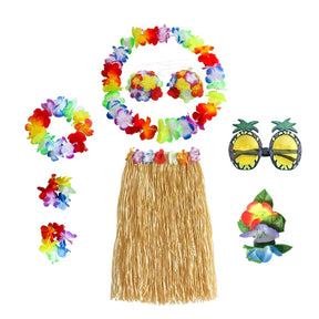 Conjunto de Fantasia Havaiana para Festa Hula de Halloween