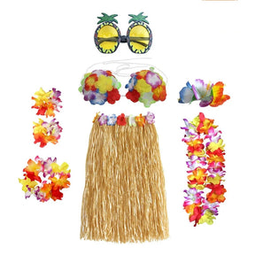 Conjunto de Fantasia Havaiana para Festa Hula de Halloween